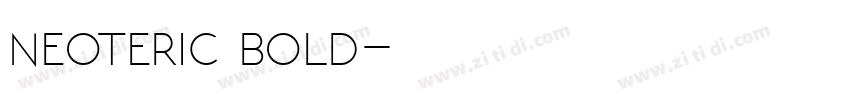 neoteric bold字体转换